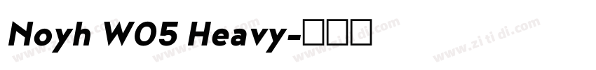 Noyh W05 Heavy字体转换 Noyh W05 Heavy字体转换